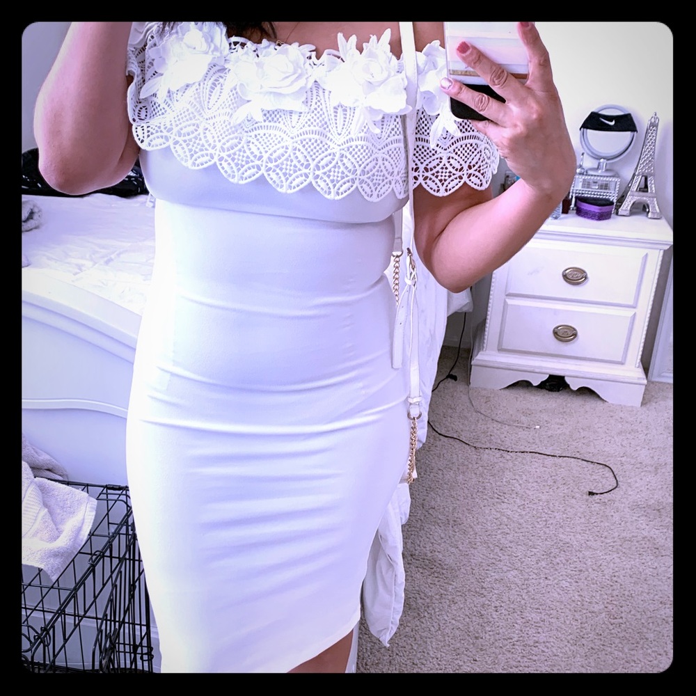 White mid dress
